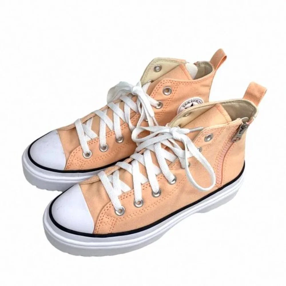 Converse Chuck Lugged Lift Hi Platform Sneaker Kids A03968C Canvas Coral Women's